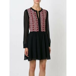 Philosophy di Lorenzo Serafini 8 Knitted Sheer Dress Red White